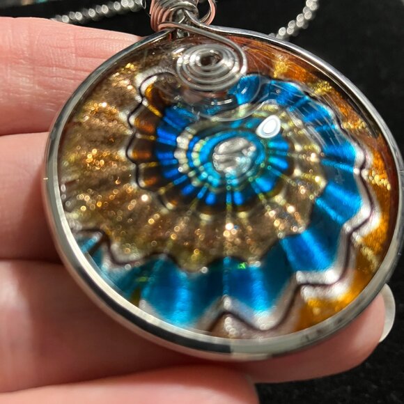 Ocean PendantS (5) + Stainless Steel 29 in Rolo Chain Ocean Wave Lampwork Chain - Picture 11 of 16